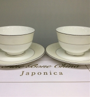 Набор чайных пар Japonica Серый шелк на 6 персон (12 предметов) PL-8008PLem-5
