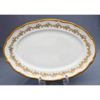 Блюдо Bavarian Porcelain Барокко золото 202 28см овальное