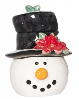 Тарелка для печенья Certified International Снеговик в шляпе 28см