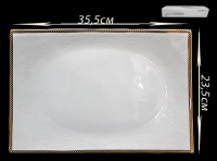 Блюдо Lenardi Galaxy Gold 35,5см прямоугольное