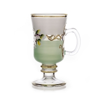 Набор стаканов для чая Bohemia Лепка белая зеленая 6шт