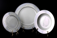 Набор тарелок Bavarian Porcelain для сервировки стола Верона синяя 18шт 54831