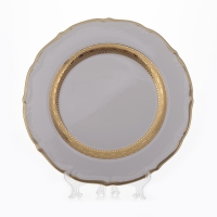 Блюдо Bavarian Porcelain Лента золотая матовая 1 30см круглое
