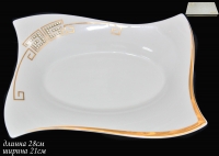 Блюдо прямоугольное Lenardi серия Givenchi Gold 28х21см 108-135