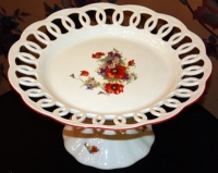 Тортница Bavarian Porcelain Красная лента Цветы 30см 54834 