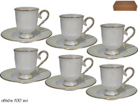 Набор кофейных пар Lenardi Изобэль на 6 персон (12 предметов) 105-746