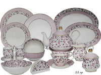 Чайно - столовый сервиз Lenardi Розовый сад на 12 персон (88 предметов)