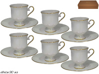 Набор кофейных пар Lenardi Изобэль на 6 персон (12 предметов) 105-747