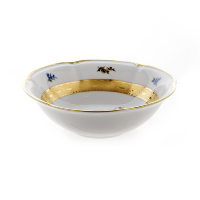 Набор салатников Bavarian Porcelain Блюмен Лента Золотая 19см 6шт