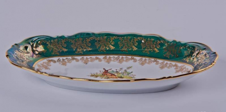 Селедочница Bavarian Porcelain Охота зеленая