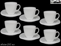 Набор чайных пар Lenardi серия White на 6 персон (12 предметов) 116-092