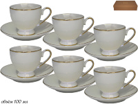 Набор кофейных пар Lenardi Изобэль на 6 персон (12 предметов) 105-748