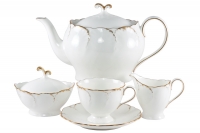 Чайный сервиз Narumi - Белый С Золотом на 6 персон (17 предметов) 58336