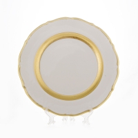 Блюдо Bavarian Porcelain Лента золотая матовая 2 30см круглое