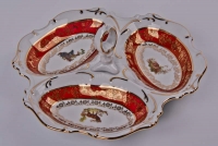 Менажница Bavarian Porcelain Охота красная 21см