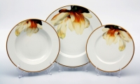Набор тарелок Bavarian Porcelain для сервировки стола Верона желтая 18шт 54037