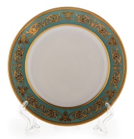 Набор тарелок Bavarian Porcelain Александрия Бирюза/зол 27см 6шт