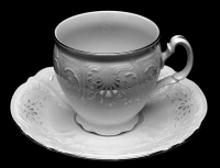 Набор для чая Бернадот платина 2021 чашка 160мл+блюдце на 6 персон 12 предметов высокие 53738