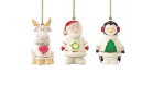 Набор новогодних украшений Lenox Дед Мороз, Пингвин, Олень 8см 3шт