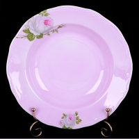 Набор глубоких тарелок Weimar Porzellan Алвин розовый 24см 6шт