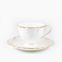 Набор чайных пар Narumi Белый с золотом на 6 персон (12 предметов)