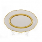 Блюдо Bavarian Porcelain Лента золотая матовая 2 28см овальное