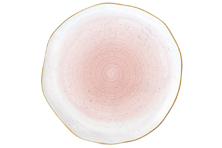 Тарелка R2S Artesanal (розовая) 26см