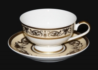 Набор для чая  Bavarian Porcelain Александрия Крем/зол на 6 персон (12 предметов)