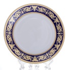 Набор тарелок Bavarian Porcelain Александрия Кобальт/зол 21см 6шт