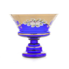 Ваза для конфет Union Glass Лепка синяя 5365 15см
