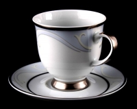 Набор для чая Bavarian Porcelain Верона синяя чашка 200мл+блюдце на 6 персон 12 предметов 53641 