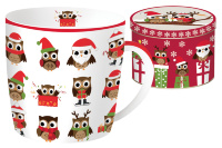 Кружка R2S Christmas Owls 350мл 56835