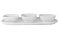 Набор тарелки и салатников Maxwell and Williams белый (4 предмета)