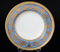 Набор глубоких тарелок Falkenporzellan Imperial Blue Gold 23см 6шт