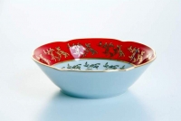 Набор салатников Bavarian Porcelain Мария - Лист красный 19см 6шт