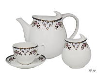 Чайный сервиз Lenardi Цветы на 6 персон (16 предметов) 214-001