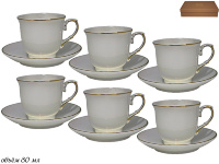 Набор кофейных пар Lenardi Изобэль на 6 персон (12 предметов) 105-756