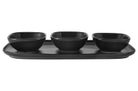 Набор тарелки и салатников Maxwell and Williams чёрный (4 предмета)