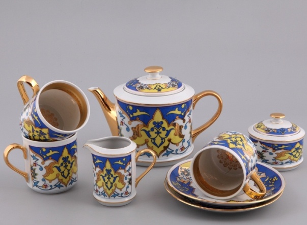 Сервиз чайный Rudolf Kämpf Хабиби декор 2010k на 6 персон (15 предметов)
