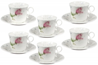 Набор чайных пар Narumi Апрельская роза на 6 персон (12 предметов)