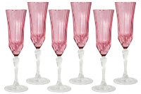 Набор бокалов для шампанского Same Адажио розовый 150мл 6шт