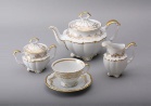 Сервиз чайный Bavarian Porcelain Барокко золото 202 на 6 персон (15 предметов)