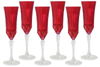 Набор бокалов для шампанского Same Адажио красный 150мл 6шт