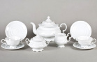Чайный сервиз Leander - Соната, декор 0000 (Белый) на 6 персон (15 предметов) 31847