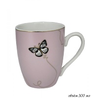 Кружка Lenardi Butterfly розовый 300мл 133-102
