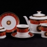 Чайный сервиз Leander - Сабина, декор В979 (Версаче Красная лента) на 12 персон (27 предметов) 31849