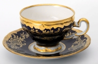 Набор для чая Weimar Porzellan Ювел синий 801 чашка 160мл+блюдце на 6 персон 12 предметов 53849
