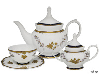 Чайный сервиз Lenardi Золотые цветы на 6 персон (16 предметов)