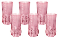Набор стаканов для воды Same Адажио розовый 350мл 6шт