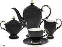 Чайный сервиз Lenardi Black на 6 персон (17 предметов) 108-289